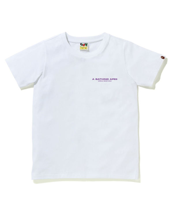 T Shirts Bape A Bathing Ape Line Camo Blanche Femme | CFK-50405837