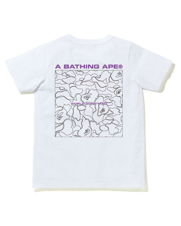 T Shirts Bape A Bathing Ape Line Camo Blanche Femme | CFK-50405837