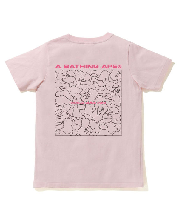 T Shirts Bape A Bathing Ape Line Camo Rose Femme | NRI-86504960