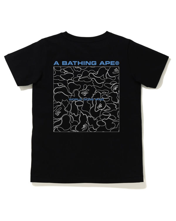 T Shirts Bape A Bathing Ape Line Camo Noir Femme | UBH-39457760