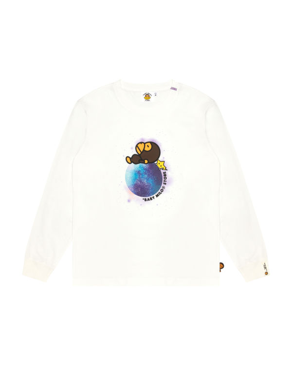 T Shirts Bape Milo graphic long sleeve Blanche Femme | MFO-13262873