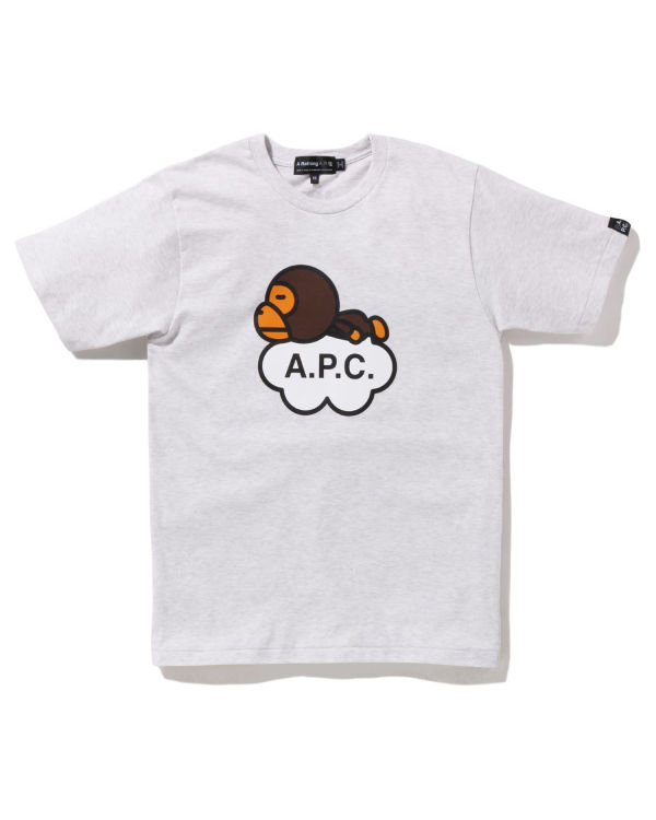 T Shirts Bape X A.P.C. Milo Larges Grise Femme | HUJ-03925667