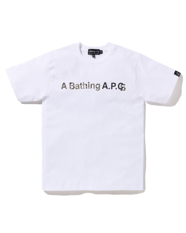 T Shirts Bape X A.P.C. A Bathing Ape Larges Blanche Femme | ADM-97050530