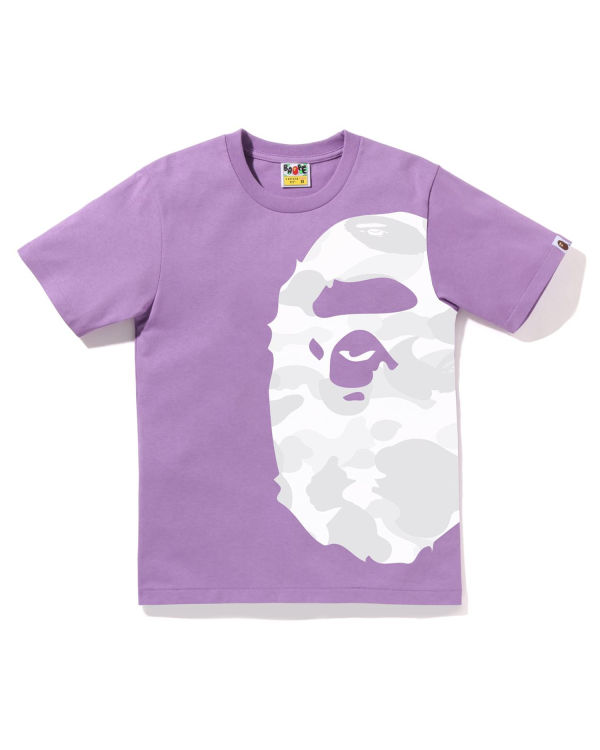 T Shirts Bape Color Camo Side Big Ape Head Violette Femme | EMZ-33997132