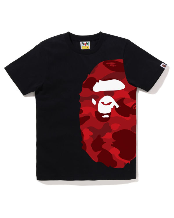 T Shirts Bape Color Camo Side Big Ape Head Noir Femme | CBG-03774497