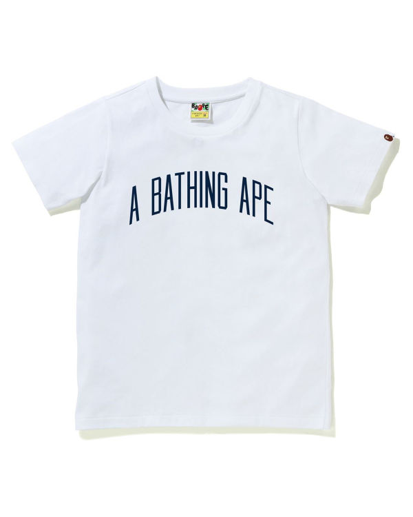 T Shirts Bape A Bathing Ape Letter Blanche Femme | KSZ-11742368