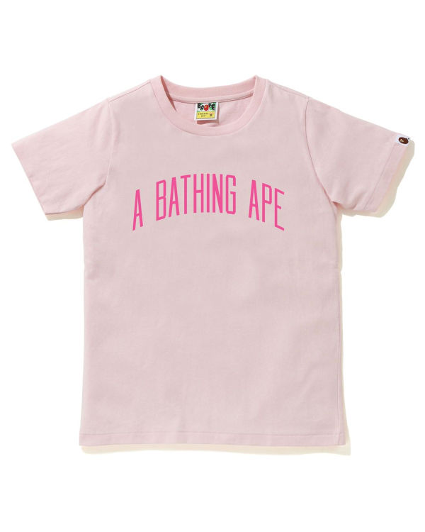 T Shirts Bape A Bathing Ape Letter Rose Femme | KUB-30711958