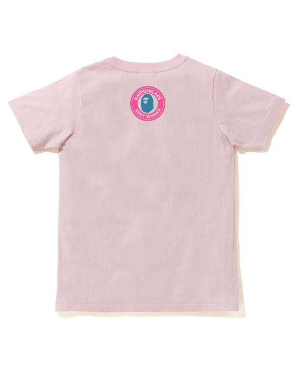 T Shirts Bape A Bathing Ape Letter Rose Femme | KUB-30711958