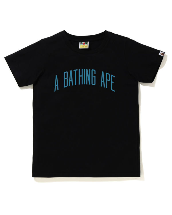 T Shirts Bape A Bathing Ape Letter Noir Femme | NQE-53449453