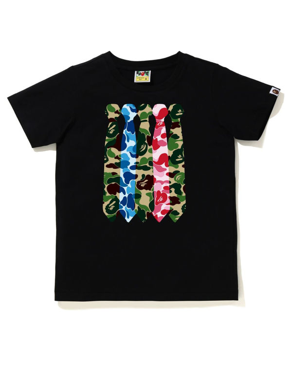 T Shirts Bape ABC Camo Neck Noir Femme | IPV-14915149