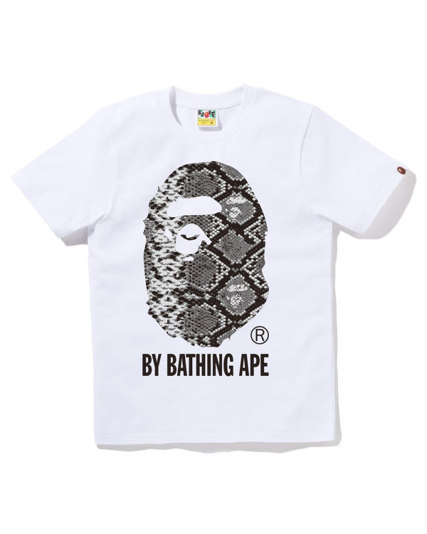 T Shirts Bape Snake By Bathing Ape Blanche Femme | EEE-44521606