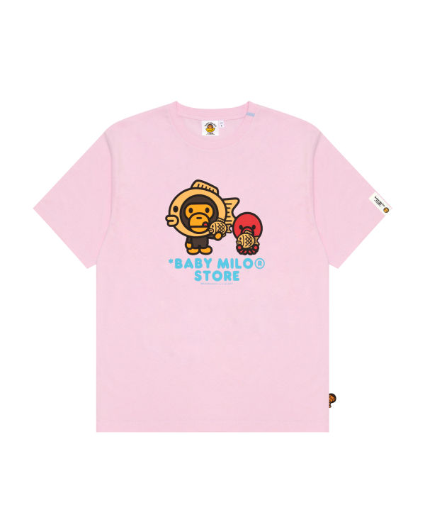 T Shirts Bape Milo graphic Rose Femme | UUW-80718020