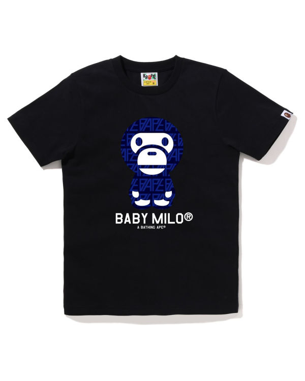 T Shirts Bape Logo Monogram Milo Noir Femme | OUO-90125763