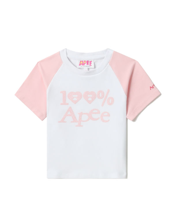 T Shirts Bape Graphique crop raglan Blanche Femme | IQT-78848070