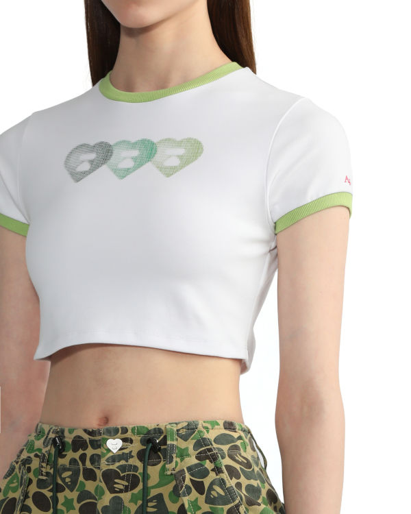 T Shirts Bape Graphique crop #3 Blanche Femme | FWS-66936963