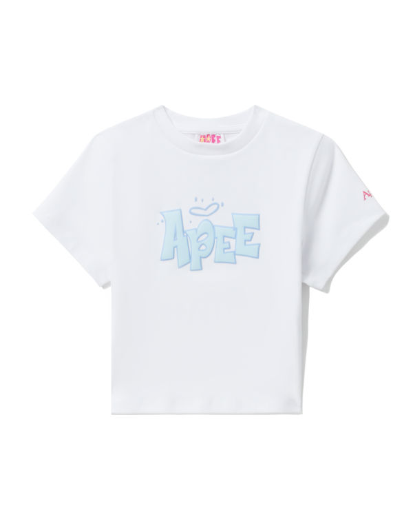 T Shirts Bape Graphique slim-cut Blanche Femme | KZK-12579827