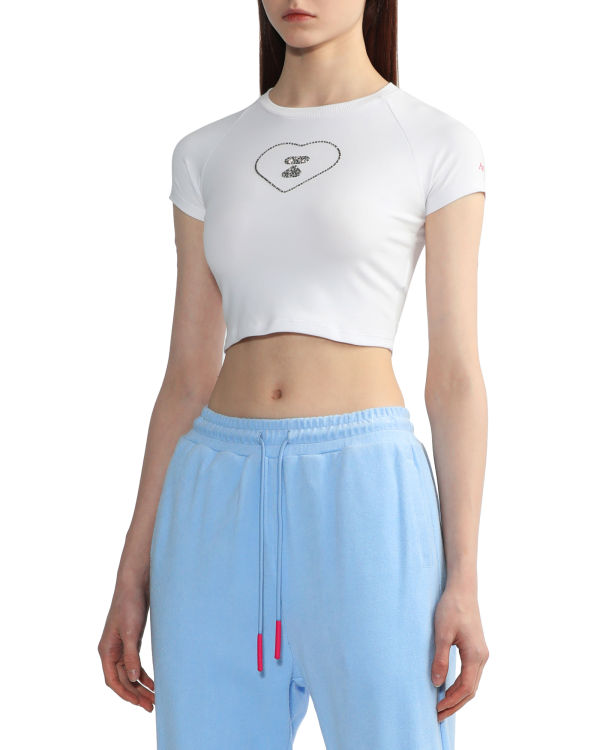 T Shirts Bape Graphique crop #2 Blanche Femme | LEJ-25642557