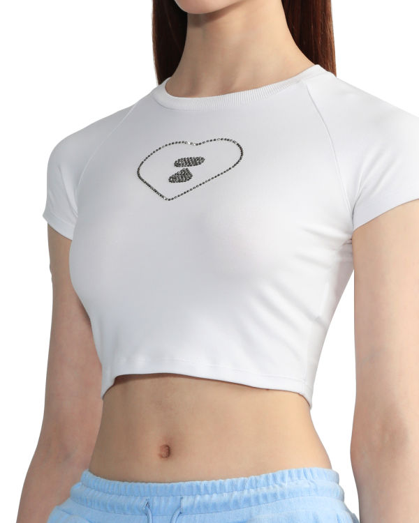 T Shirts Bape Graphique crop #2 Blanche Femme | LEJ-25642557