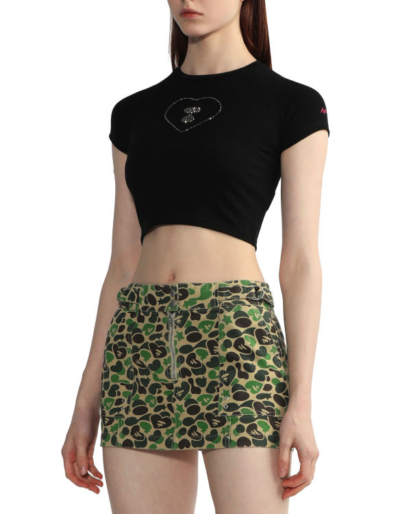 T Shirts Bape Graphique crop #2 Noir Femme | INP-87330685