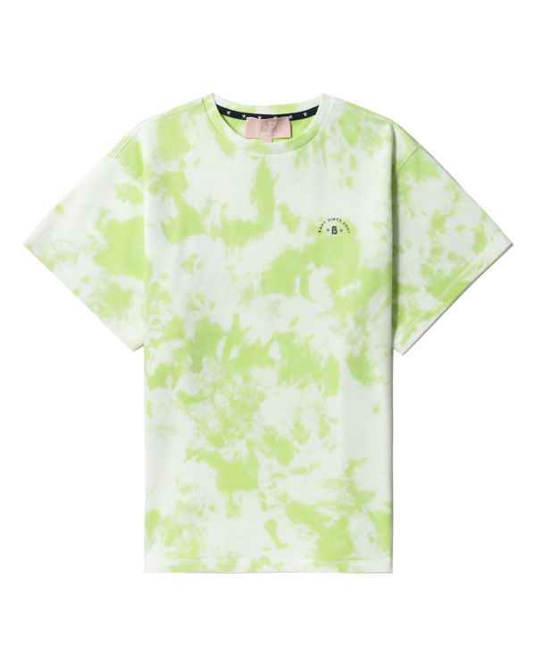 T Shirts Bape Logo-dye Vert Clair Femme | DCF-03717754