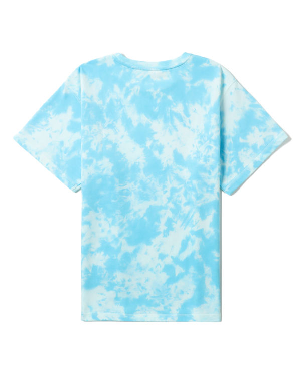 T Shirts Bape Logo-dye Bleu Femme | KSL-62799806