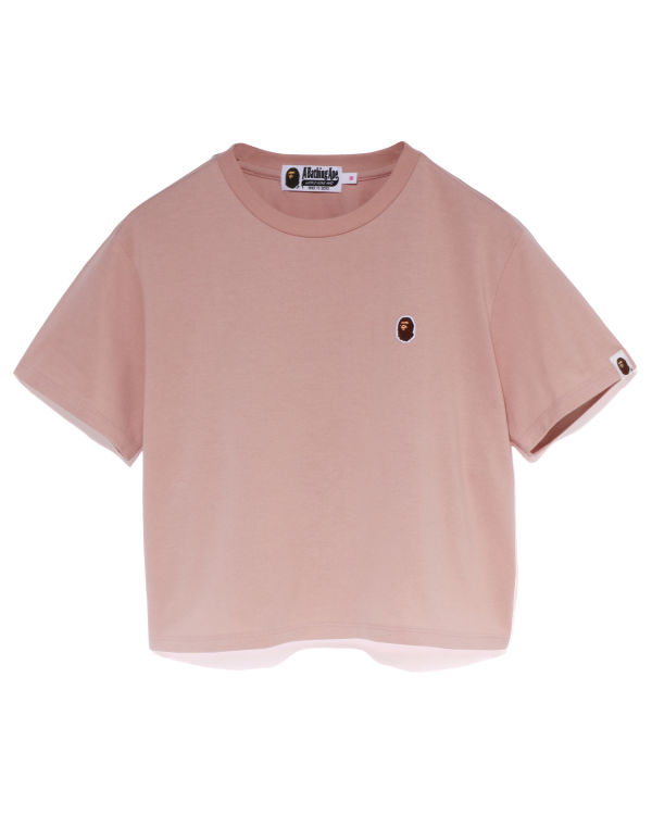 T Shirts Bape Ape Head One Point Mini Rose Femme | UEZ-17966100