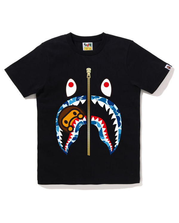 T Shirts Bape ABC Camo Milo Shark Noir Femme | BRP-18529436