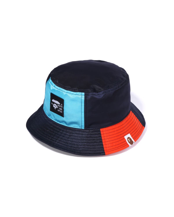 Chapeaux Bape Color Block Bucket Noir Bleu Rouge Femme | RVQ-00041712