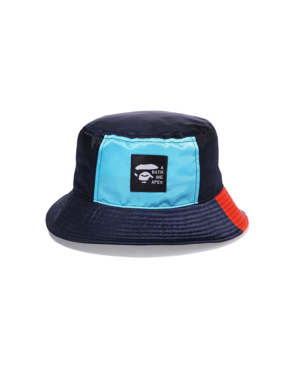 Chapeaux Bape Color Block Bucket Noir Bleu Rouge Femme | RVQ-00041712