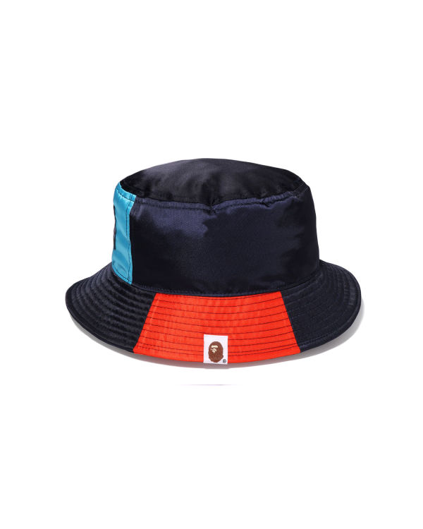 Chapeaux Bape Color Block Bucket Noir Bleu Rouge Femme | RVQ-00041712