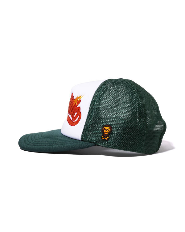 Casquettes Bape Milo Embroidery Mesh Vert Foncé Femme | VDF-16206323