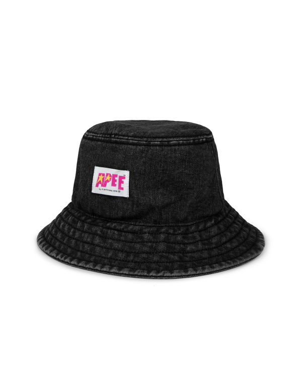 Chapeaux Bape Denim bucket Noir Femme | TCD-42688335