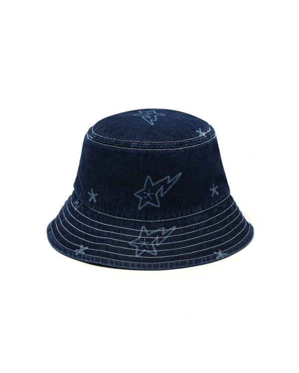 Chapeaux Bape STA denim bucket Bleu Femme | BKS-22800483