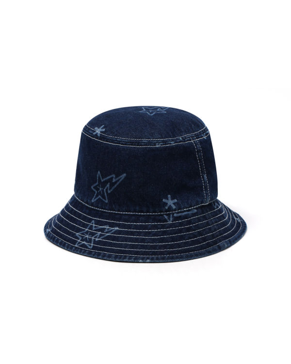 Chapeaux Bape STA denim bucket Bleu Femme | BKS-22800483