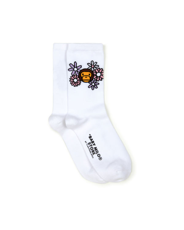 Chaussettes Bape Milo Blanche Femme | BML-34824057