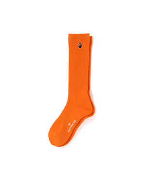 Chaussettes Bape Ape Head One Point Orange Femme | LJI-93222849