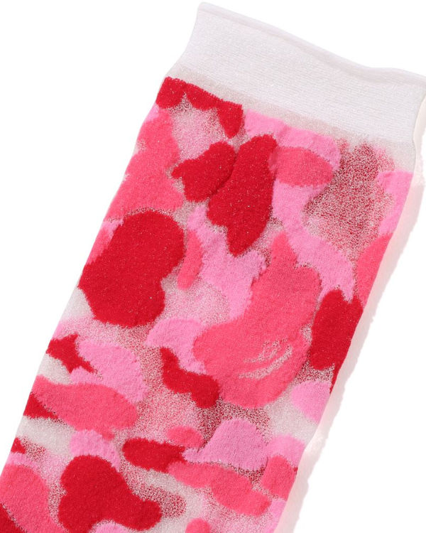 Chaussettes Bape ABC Camo Clear Rose Femme | LCA-99361860