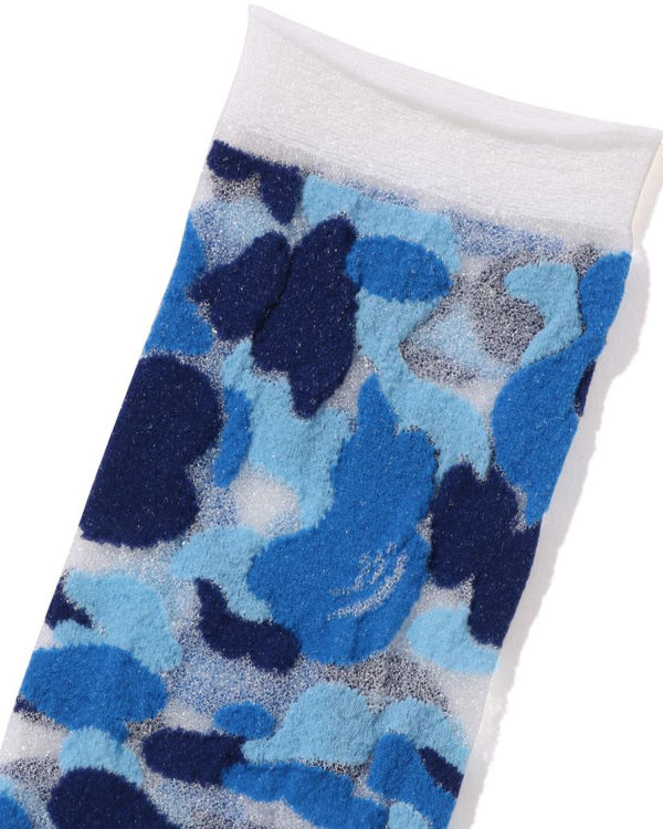 Chaussettes Bape ABC Camo Clear Bleu Clair Femme | PAA-60462738