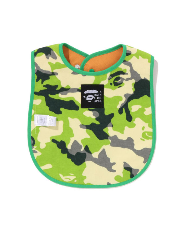 Bavoir Bape Woodland Camo Milo Fishing Print Reversible Vert Enfant | YSF-48620087