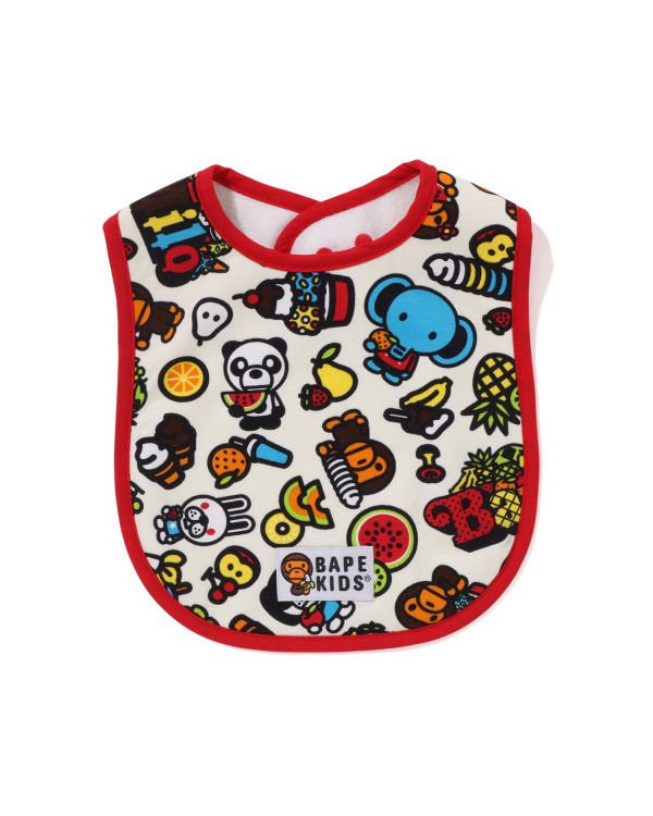 Bavoir Bape Milo Mixed Fruit Blanche Enfant | OJI-81833526