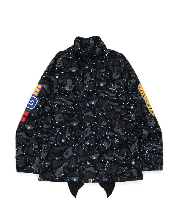 Vestes Bape Space Camo Shark M-65 Noir Homme | QWC-91037819