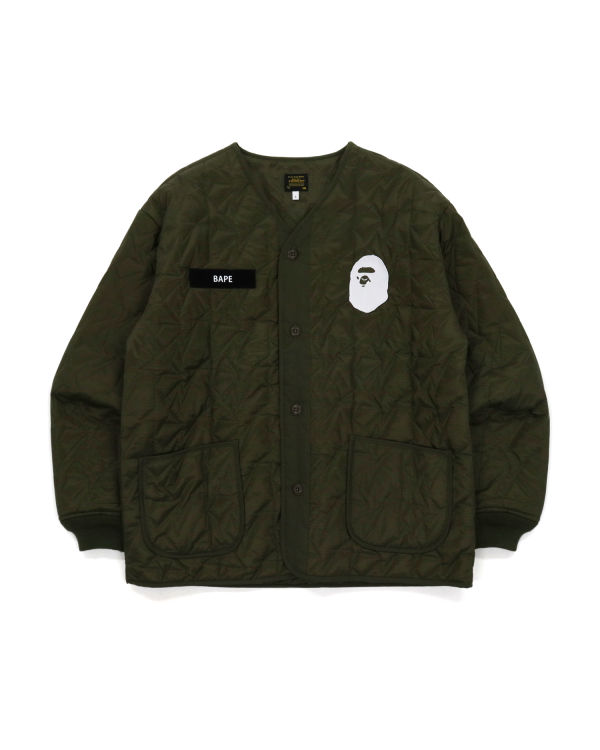 Vestes Bape Military Patch Liner Vert Homme | PPM-49689092