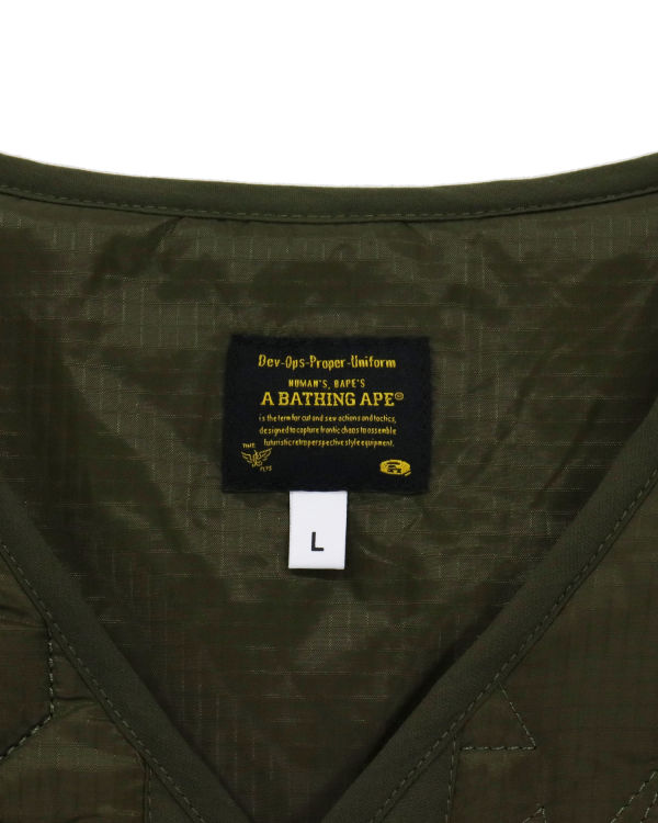 Vestes Bape Military Patch Liner Vert Homme | PPM-49689092