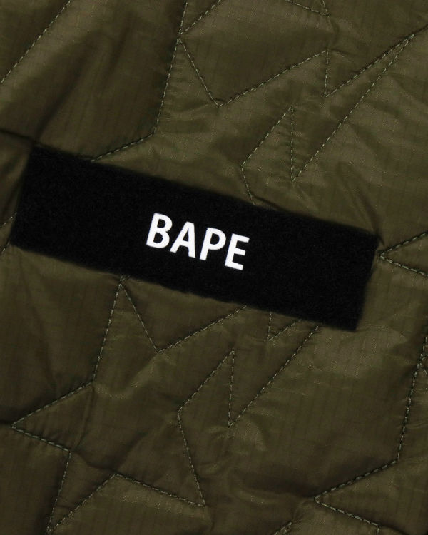 Vestes Bape Military Patch Liner Vert Homme | PPM-49689092