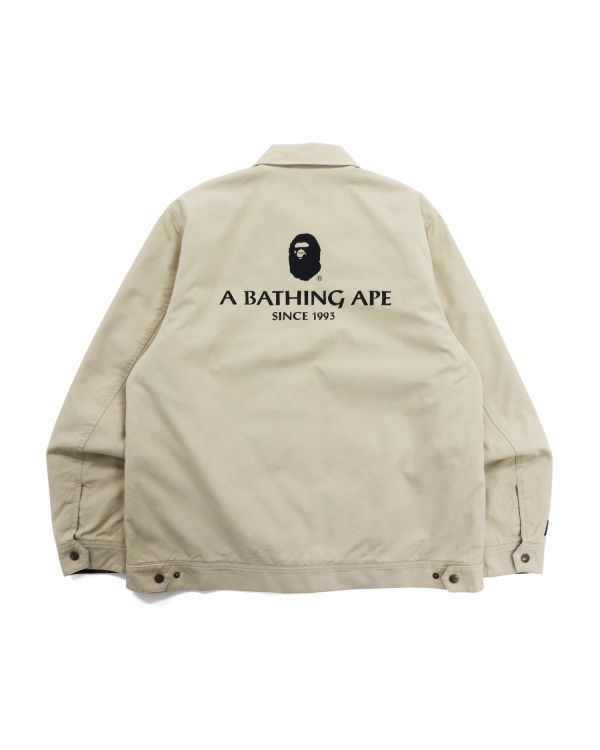 Vestes Bape Badge Motif Zip Blouson Beige Homme | LIY-46147878