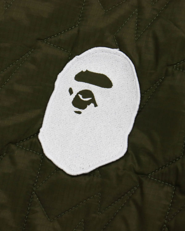 Vestes Bape Military Patch Liner Vert Homme | PPM-49689092