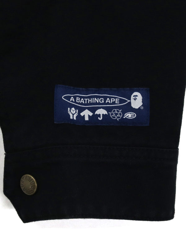 Vestes Bape Badge Motif Zip Blouson Noir Homme | RXO-99809648