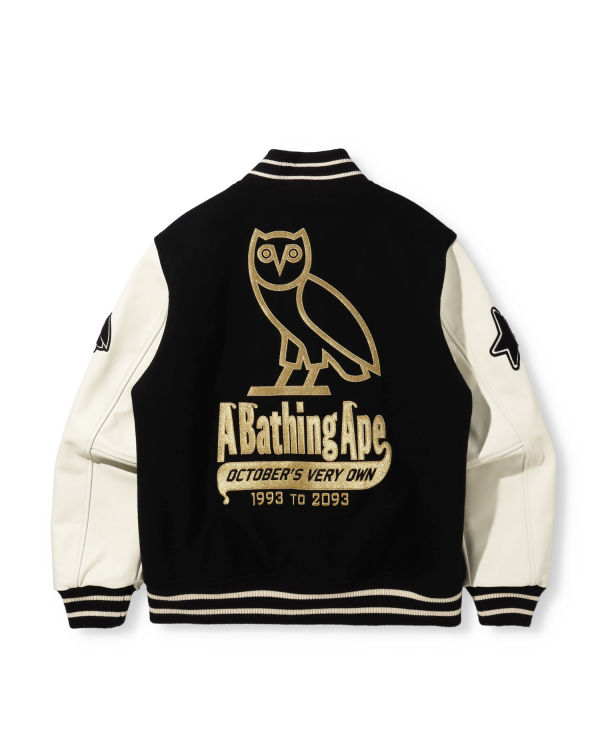 Vestes Bape X OVO Varsity Noir Homme | TOL-26026483