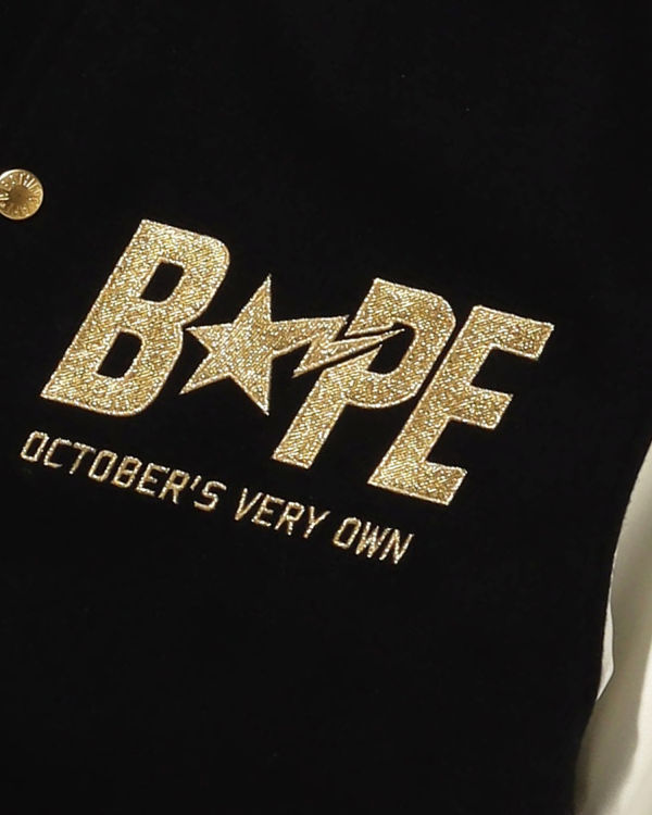 Vestes Bape X OVO Varsity Noir Homme | TOL-26026483