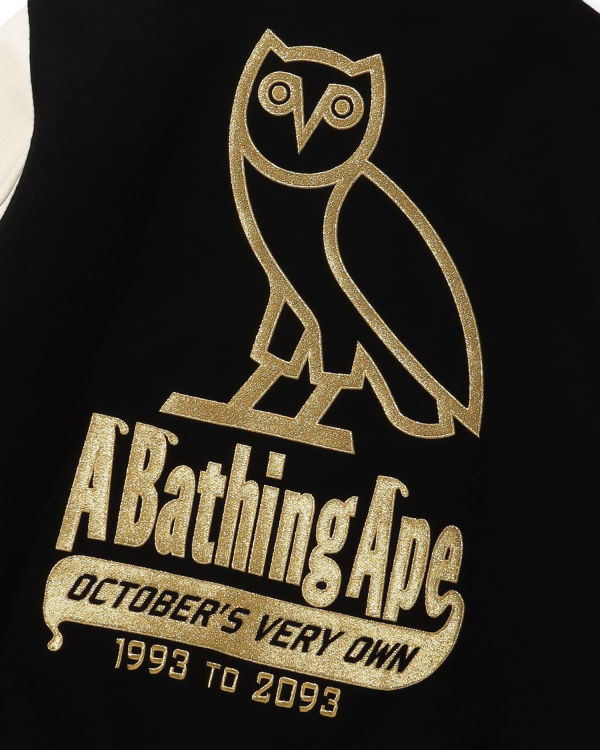 Vestes Bape X OVO Varsity Noir Homme | TOL-26026483